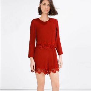 Zara Lace Trim Romper